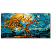 Painting by Numbers Panorama Starry Night Tree in Van Gogh Style I